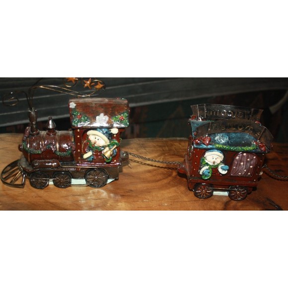 2003 3 Pc. Train Set  #7751 Holiday Collection by Lincolnshire Christmas Decor - Picture 2 of 5